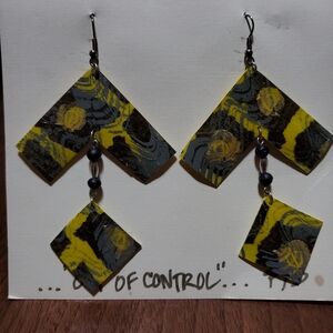 Vintage paper earrings